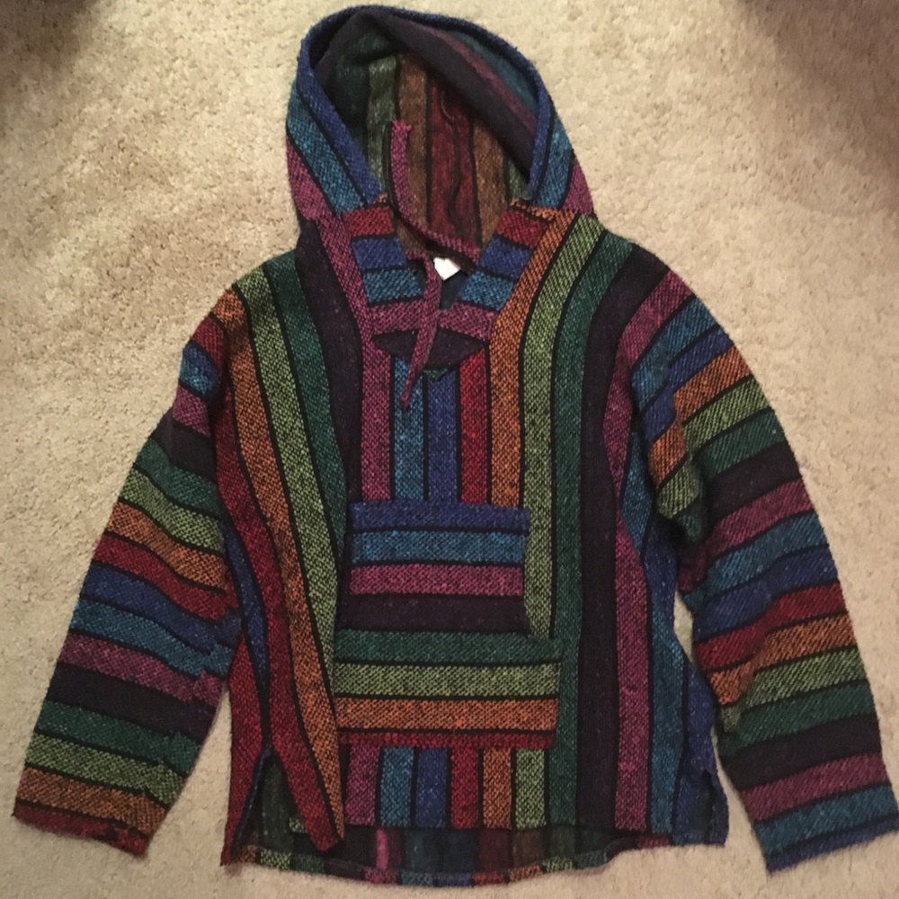 Rainbow Mexican/Baja Hoodie